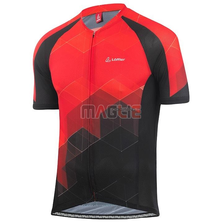 Maglia Loffler Manica Corta 2020 Nero Rosso