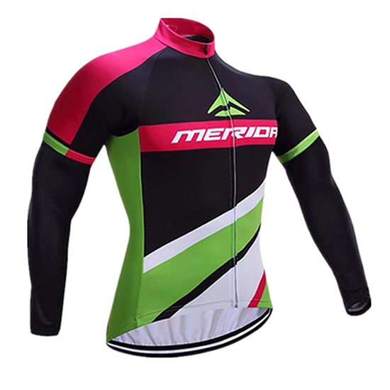 Maglia Merida Manica Lunga 2017 rosso e bianco