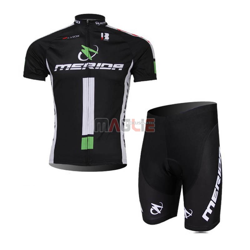 Maglia Merida Nero Manica Corta 2018 Salopette