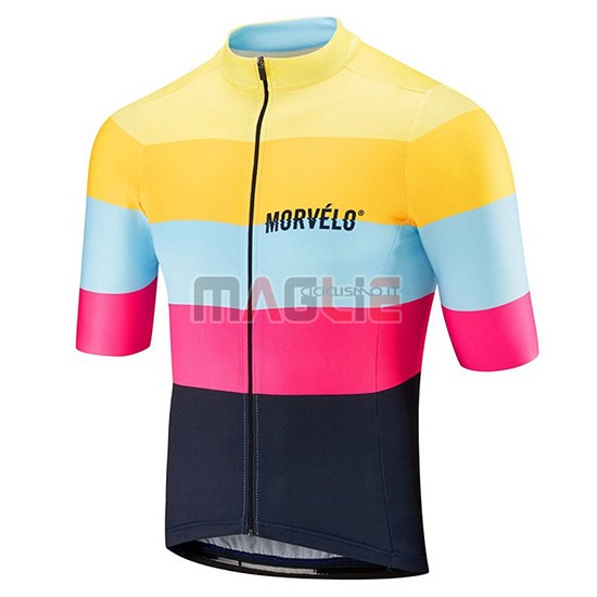 Maglia Morvelo Manica Corta 2019 Giallo Rosa Nero