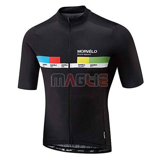 Maglia Morvelo Manica Corta 2018 Nero e Giallo - Clicca l'immagine per chiudere