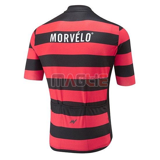 Maglia Morvelo Manica Corta 2018 Nero e Rosso - Clicca l'immagine per chiudere