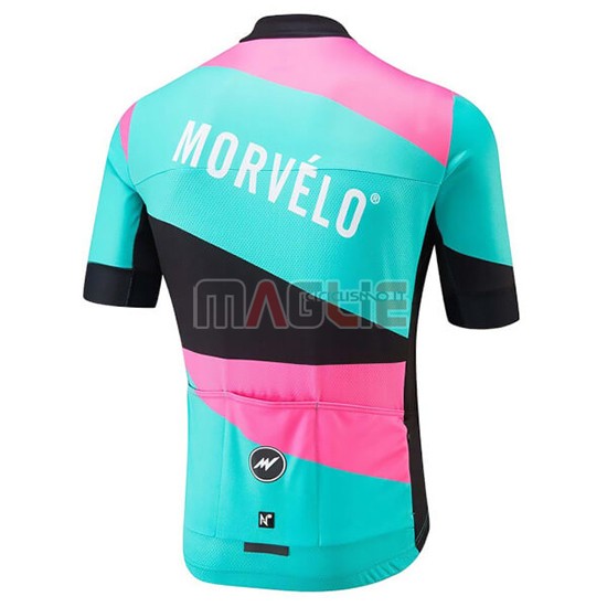 Maglia Morvelo Manica Corta 2018 Verde e Rosa