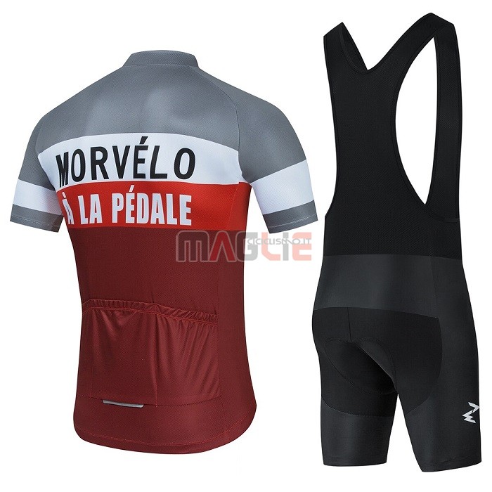 Maglia Morvelo Manica Corta 2021 Rosso Bianco Grigio