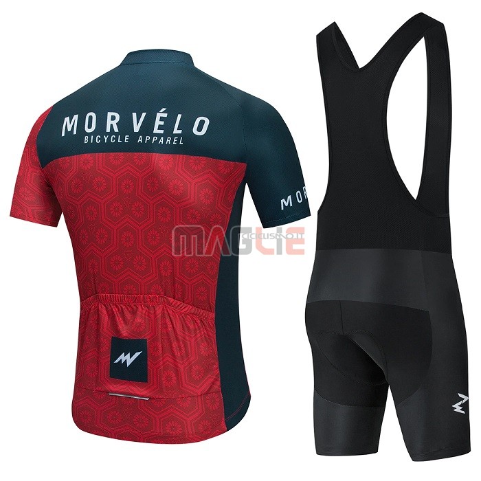 Maglia Morvelo Manica Corta 2021 Rosso Scuro Verde