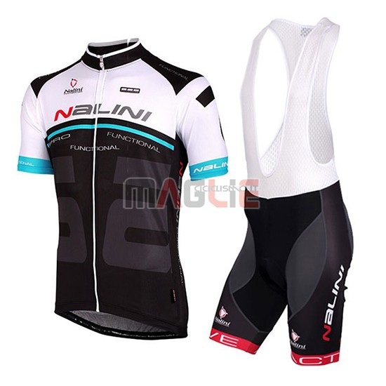 2018 Maglia Nalini Manica Corta Bianco e Nero - Clicca l'immagine per chiudere