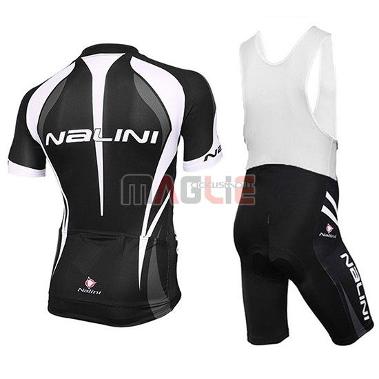 2018 Maglia Nalini Manica Corta Nero e Bianco