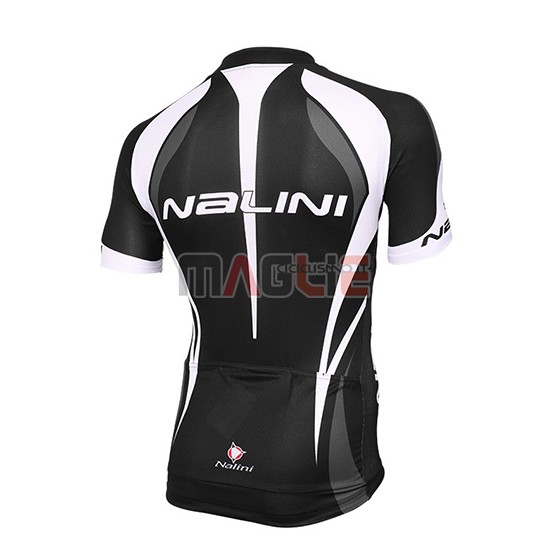 2018 Maglia Nalini Manica Corta Nero e Bianco - Clicca l'immagine per chiudere