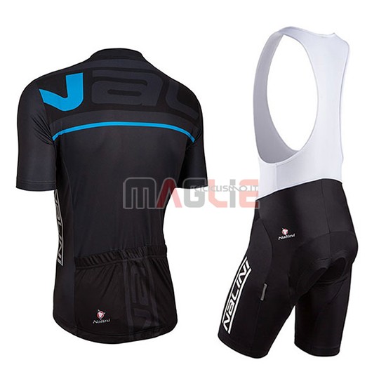 2018 Maglia Nalini Manica Corta Nero e Blu