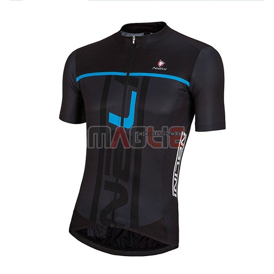 2018 Maglia Nalini Manica Corta Nero e Blu - Clicca l'immagine per chiudere