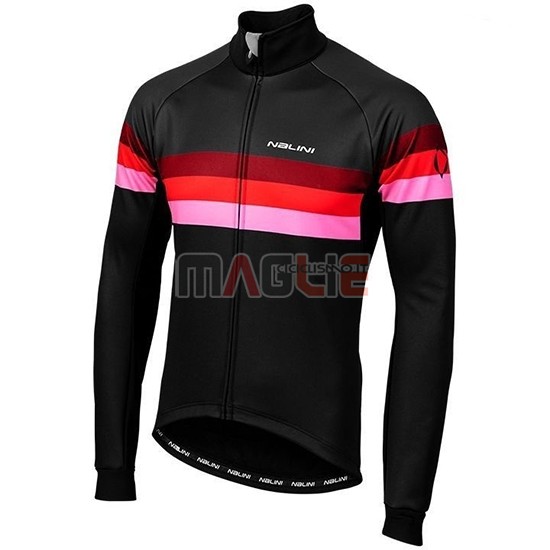 Maglia Nalini Warm 2.0 Manica Lunga 2019 Nero Rosso