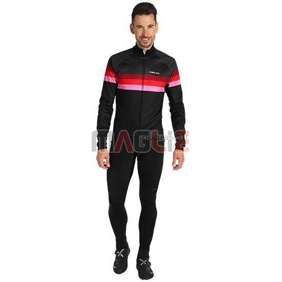 Maglia Nalini Warm 2.0 Manica Lunga 2019 Nero Rosso