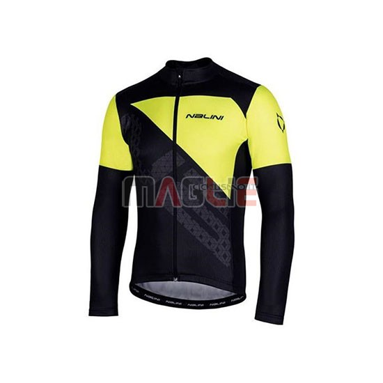 Maglia Nalini Manica Lunga 2020 Nero Giallo