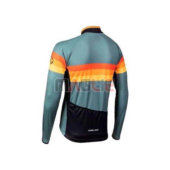 Maglia Nalini Manica Lunga 2020 Verde Arancione