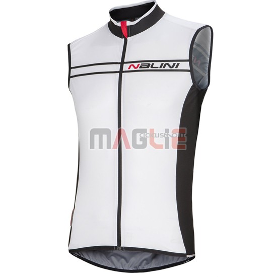 Gilet antivento Nalini 2016 bianco e nero