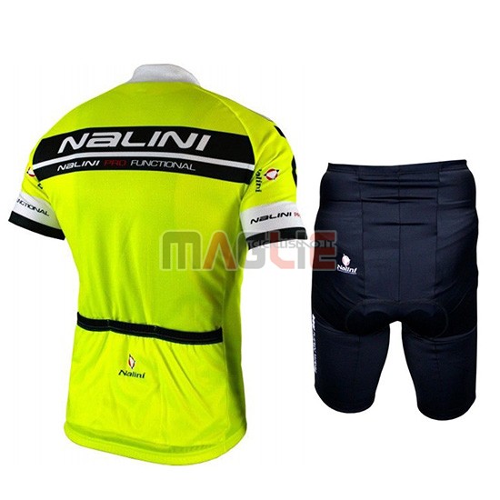 Maglia Nalini Manica Corta 2019 Nero Aceso Verde