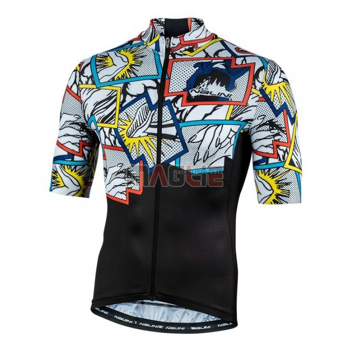 Maglia Nalini Manica Corta 2020 Nero Multicolore