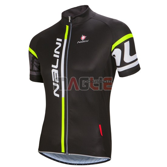 Maglia Nalini manica corta 2016 verde e nero