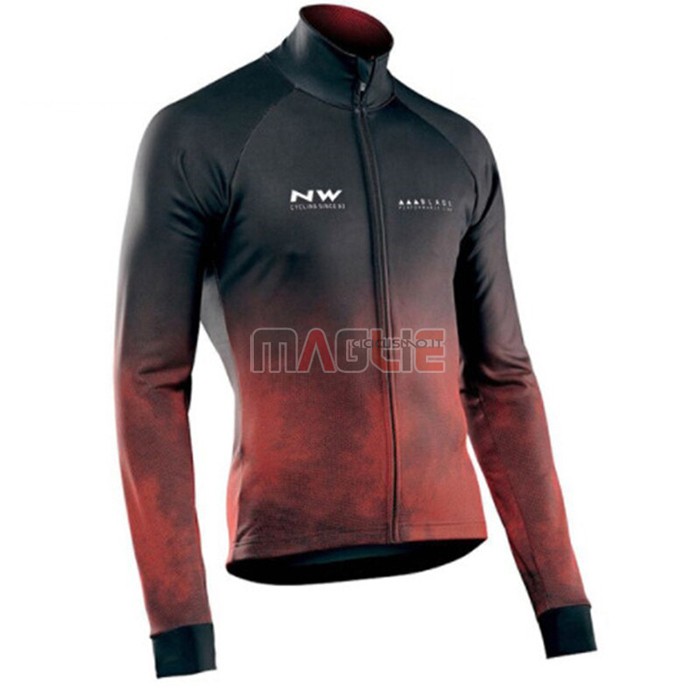 Maglia NorthWave Manica Lunga 2021 Nero Rosso