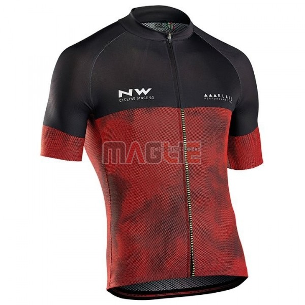 Maglia Northwave Manica Corta 2018 Nero Rosso