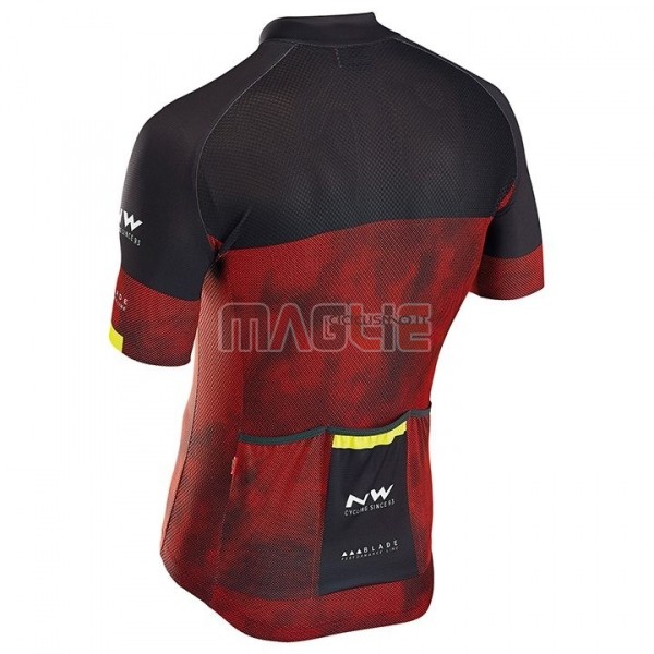 Maglia Northwave Manica Corta 2018 Nero Rosso