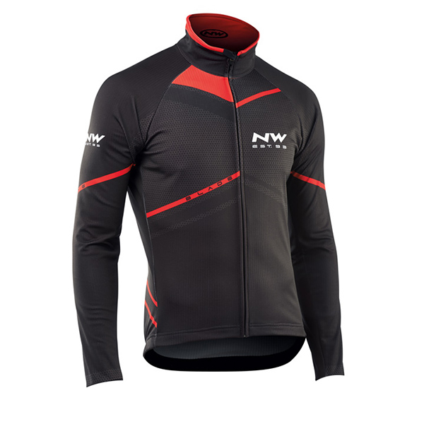 2017 Maglia Northwave ML nero e rosso - Clicca l'immagine per chiudere