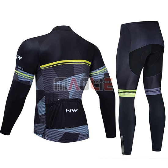 Maglia Northwave Manica Lunga 2019 Nero Grigio