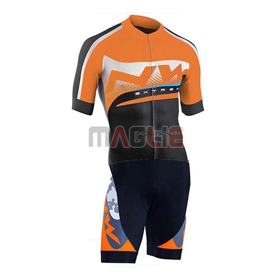 Maglia Northwave Manica Corta 2019 Arancione Argentato Nero