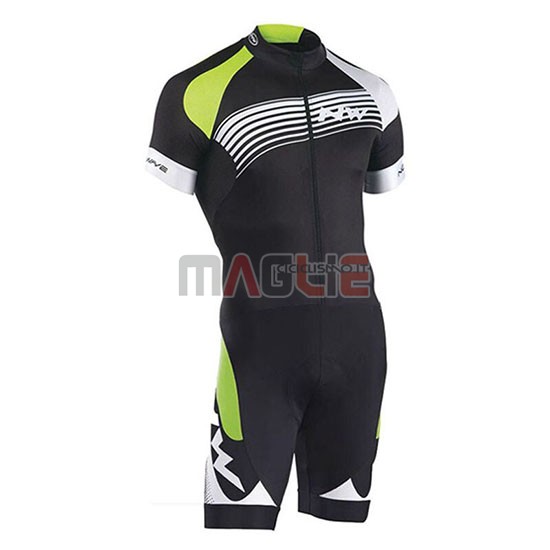 Maglia Northwave Manica Corta 2019 Nero Verde Argentato