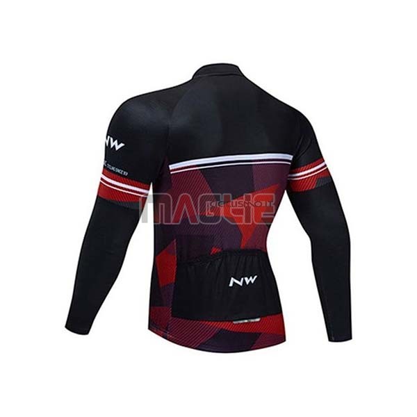 Maglia Northwave Manica Lunga 2020 Nero Rosso