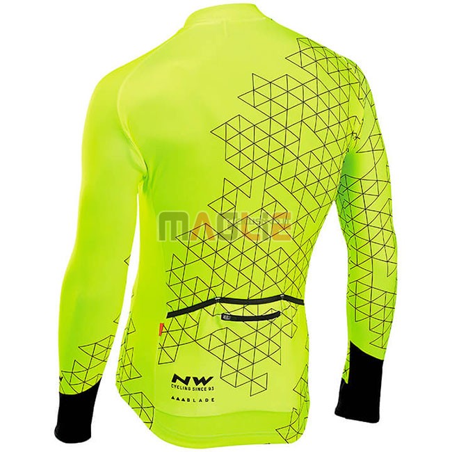 Maglia Northwave Manica Lunga Giallo