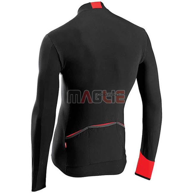 Maglia Northwave Manica Lunga Nero Rosso