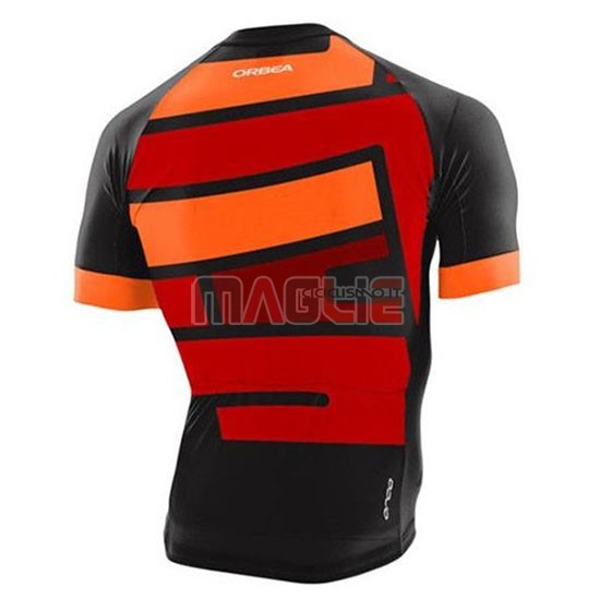 Maglia Orbea Manica Corta 2020 Nero Arancione Rosso