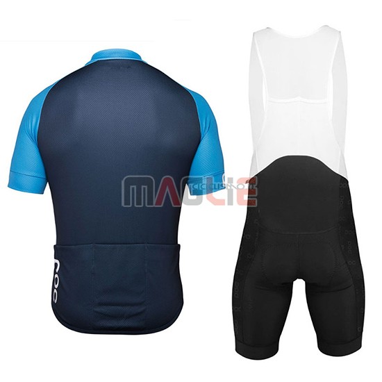 2018 Maglia POC Essential XC Manica Corta Blu e Nero