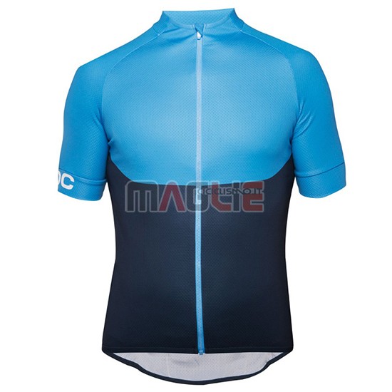 2018 Maglia POC Essential XC Manica Corta Blu e Nero