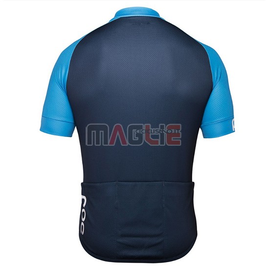 2018 Maglia POC Essential XC Manica Corta Blu e Nero