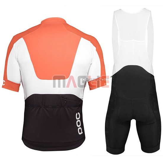 2018 Maglia POC Manica Corta Arancione e Bianco