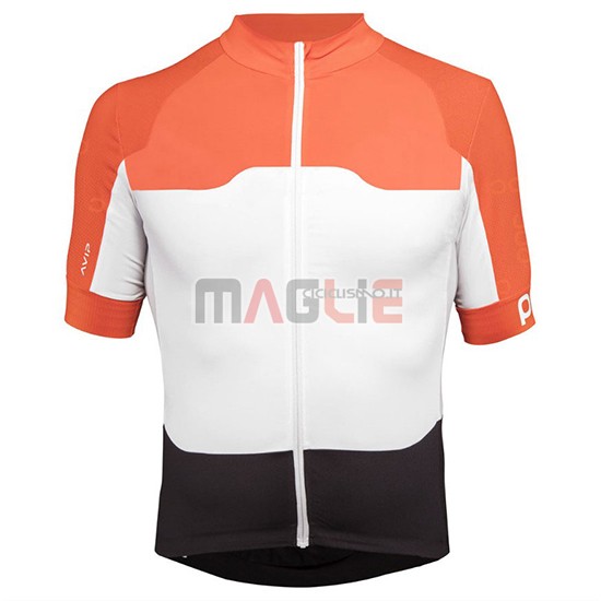 2018 Maglia POC Manica Corta Arancione e Bianco - Clicca l'immagine per chiudere