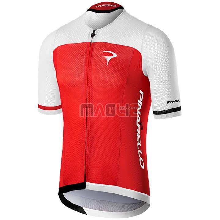 Maglia Pinarello Manica Corta 2020 Rosso Bianco