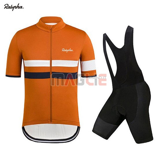 Maglia Rapha Manica Corta 2019 Arancione Bianco