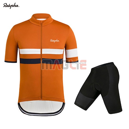 Maglia Rapha Manica Corta 2019 Arancione Bianco