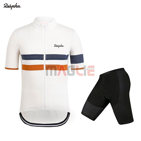 Maglia Rapha Manica Corta 2019 Bianco Arancione