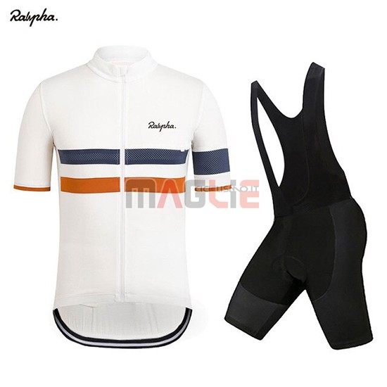 Maglia Rapha Manica Corta 2019 Bianco Arancione