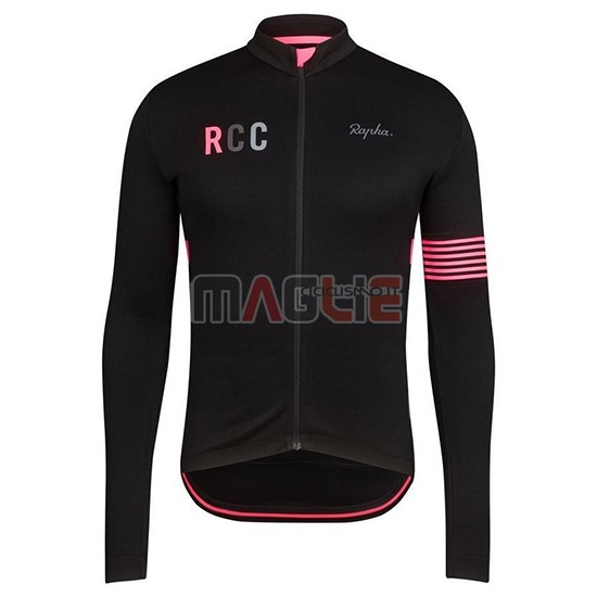 Maglia Rapha Manica Lunga 2019 Nero Rosa