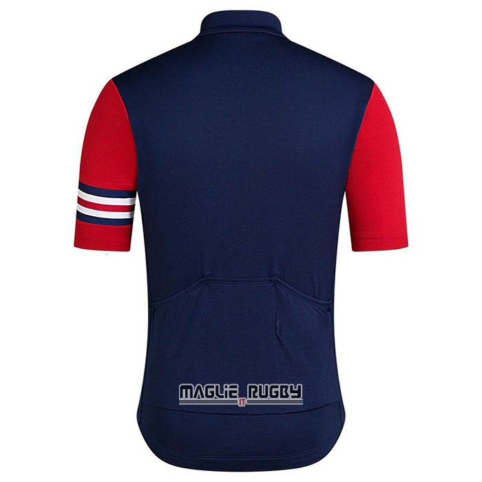 Maglia Rapha Manica Corta 2021 Spento Blu Rosso