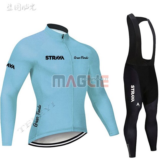 Maglia STRAVA Manica Lunga 2019 Celeste - Clicca l'immagine per chiudere