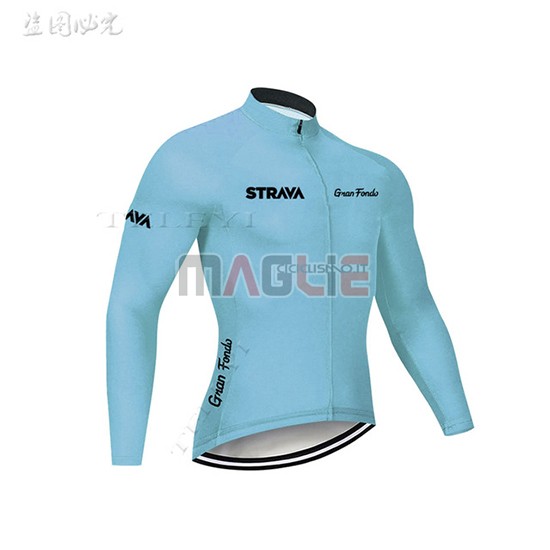 Maglia STRAVA Manica Lunga 2019 Celeste - Clicca l'immagine per chiudere