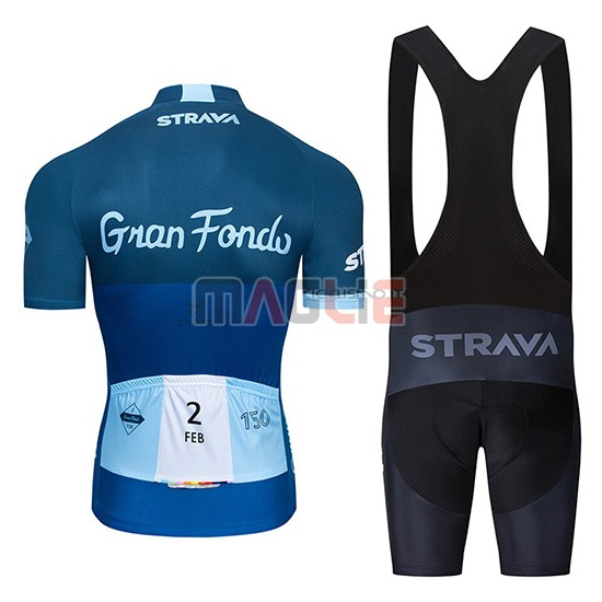 Maglia STRAVA Manica Corta 2019 Spento Blu