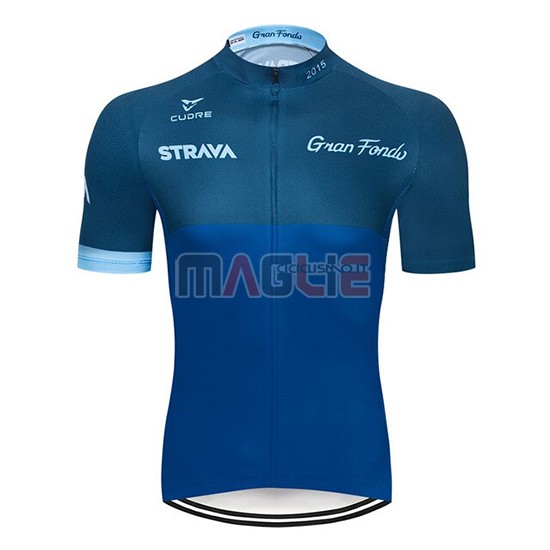 Maglia STRAVA Manica Corta 2019 Spento Blu - Clicca l'immagine per chiudere