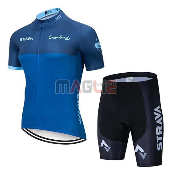 Maglia STRAVA Manica Corta 2019 Blu - Clicca l'immagine per chiudere